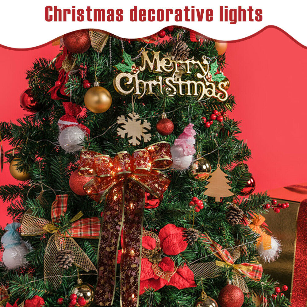 Christmas Light - Tree Decoration - Light Up Bow Ribbon - Lynendo Trade Store