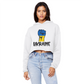 Ukraine Fist Cropped Raw Edge Boyfriend Hoodie - Lynendo Trade Store