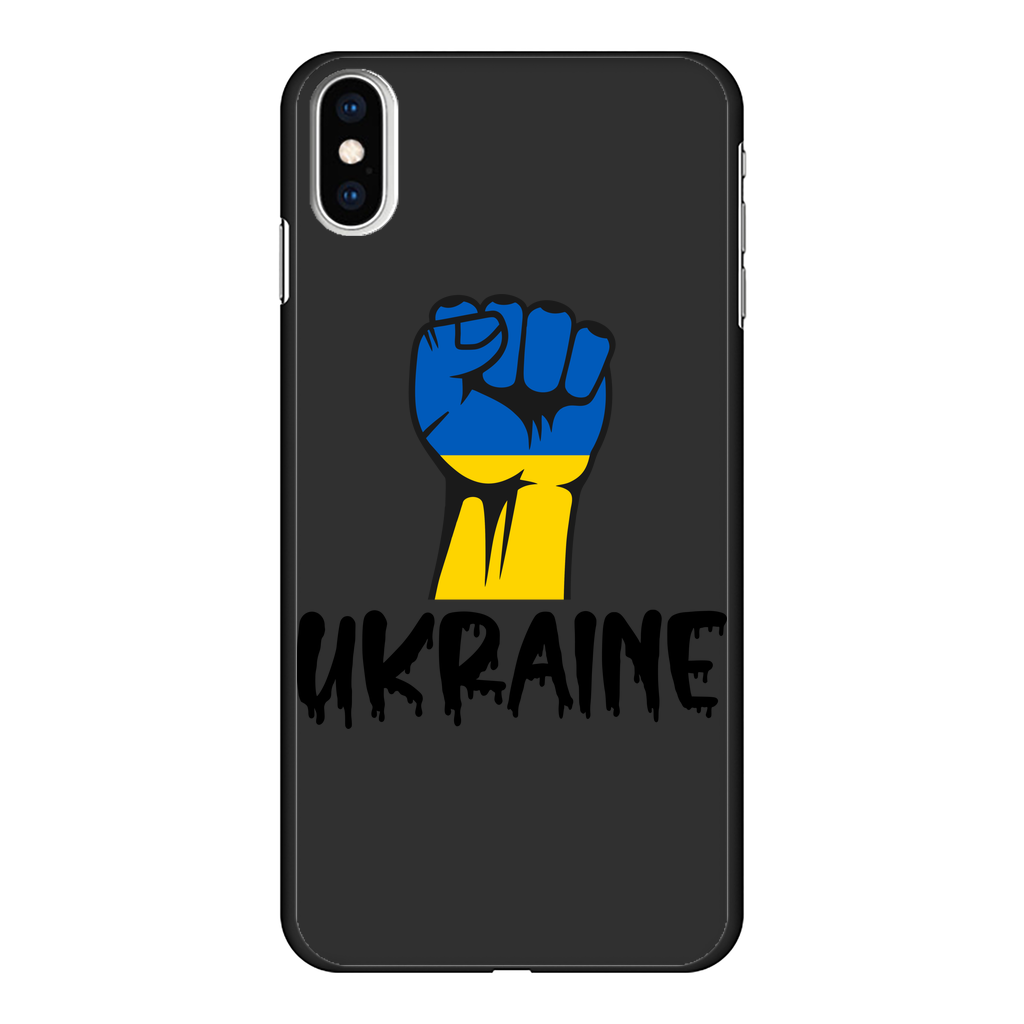 Ukraine Fist Back Printed Black Hard Phone Case - Lynendo Trade Store