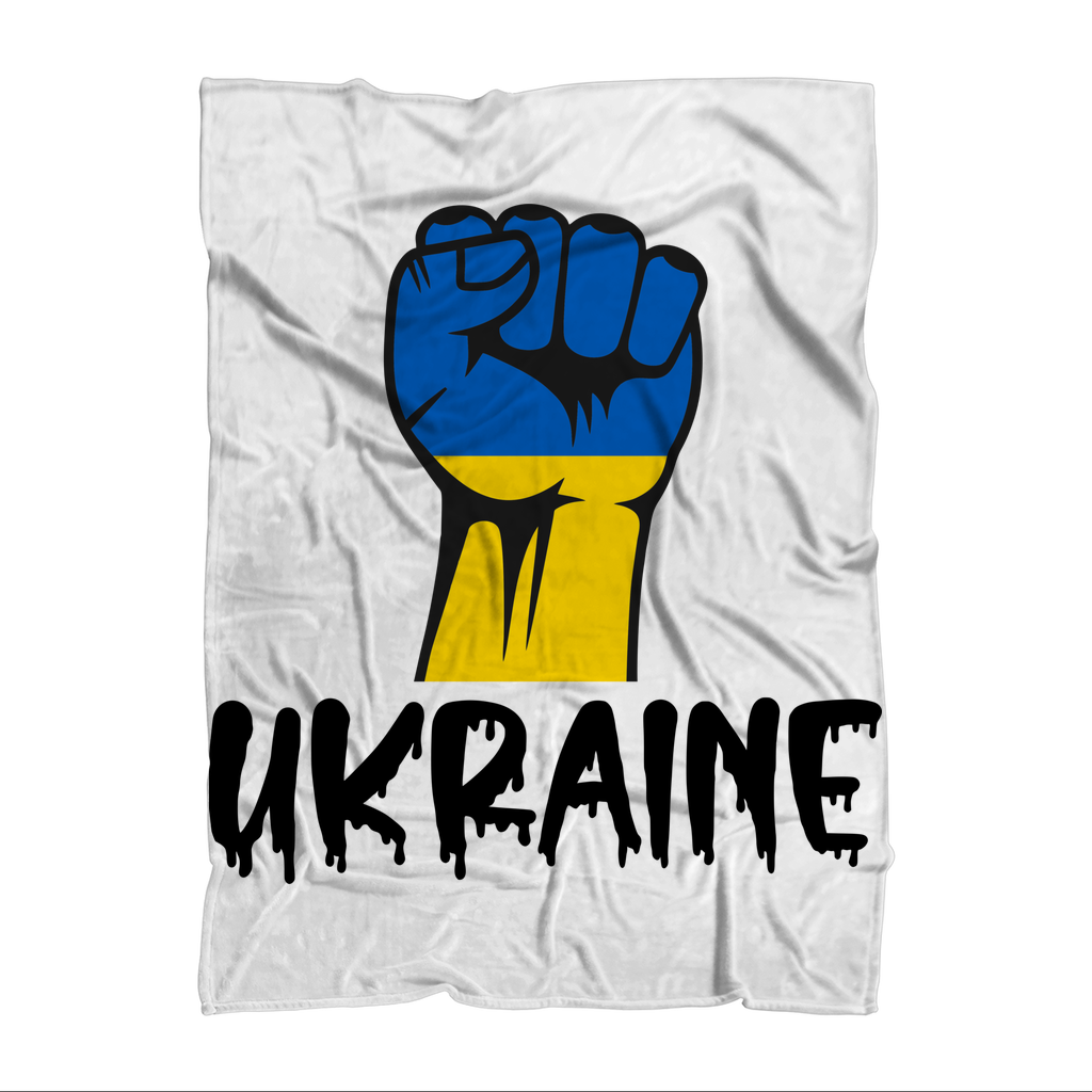 Ukraine Fist Sublimation Throw Blanket - Lynendo Trade Store