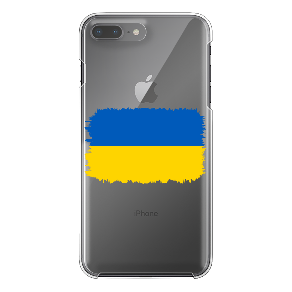 UKRAINE FLAG Back Printed Transparent Hard Phone Case - Lynendo Trade Store
