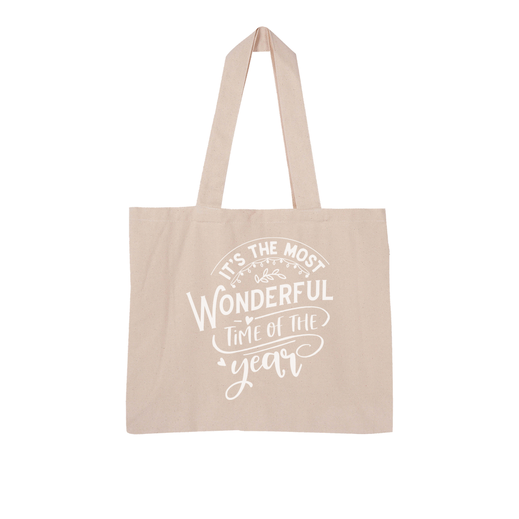 THE MOST WONDERFUL TIME Large Organic Tote Bag - Lynendo Trade Store