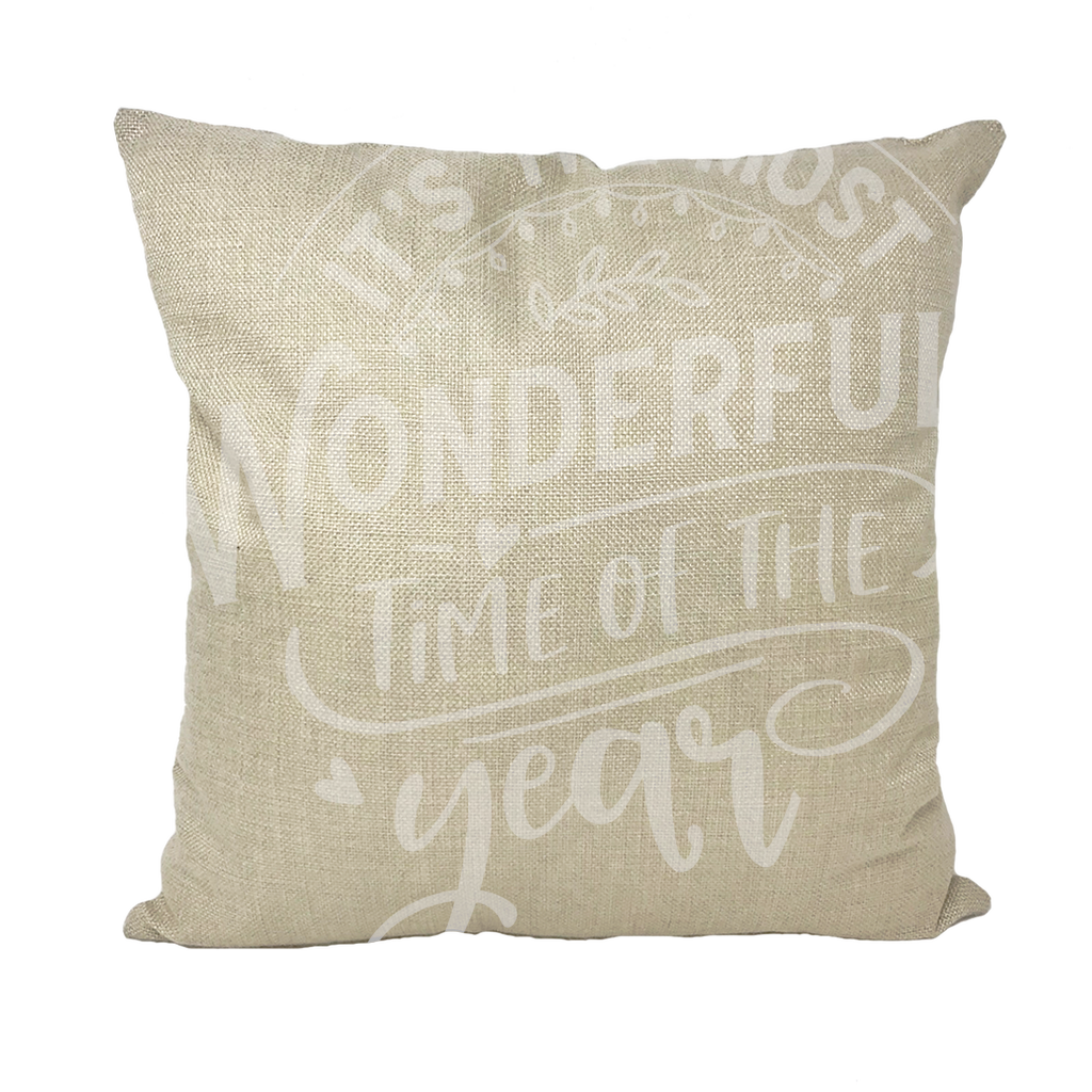 THE MOST WONDERFUL TIME Throw Pillow with Insert - Lynendo Trade Store