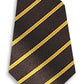 Stock Design Ties Brown with Single Gold Stripe (5402-9107) - Lynendo Trade Store