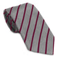 Stock Design Ties Grey with Single Maroon Stripe (5402-9117) - Lynendo Trade Store