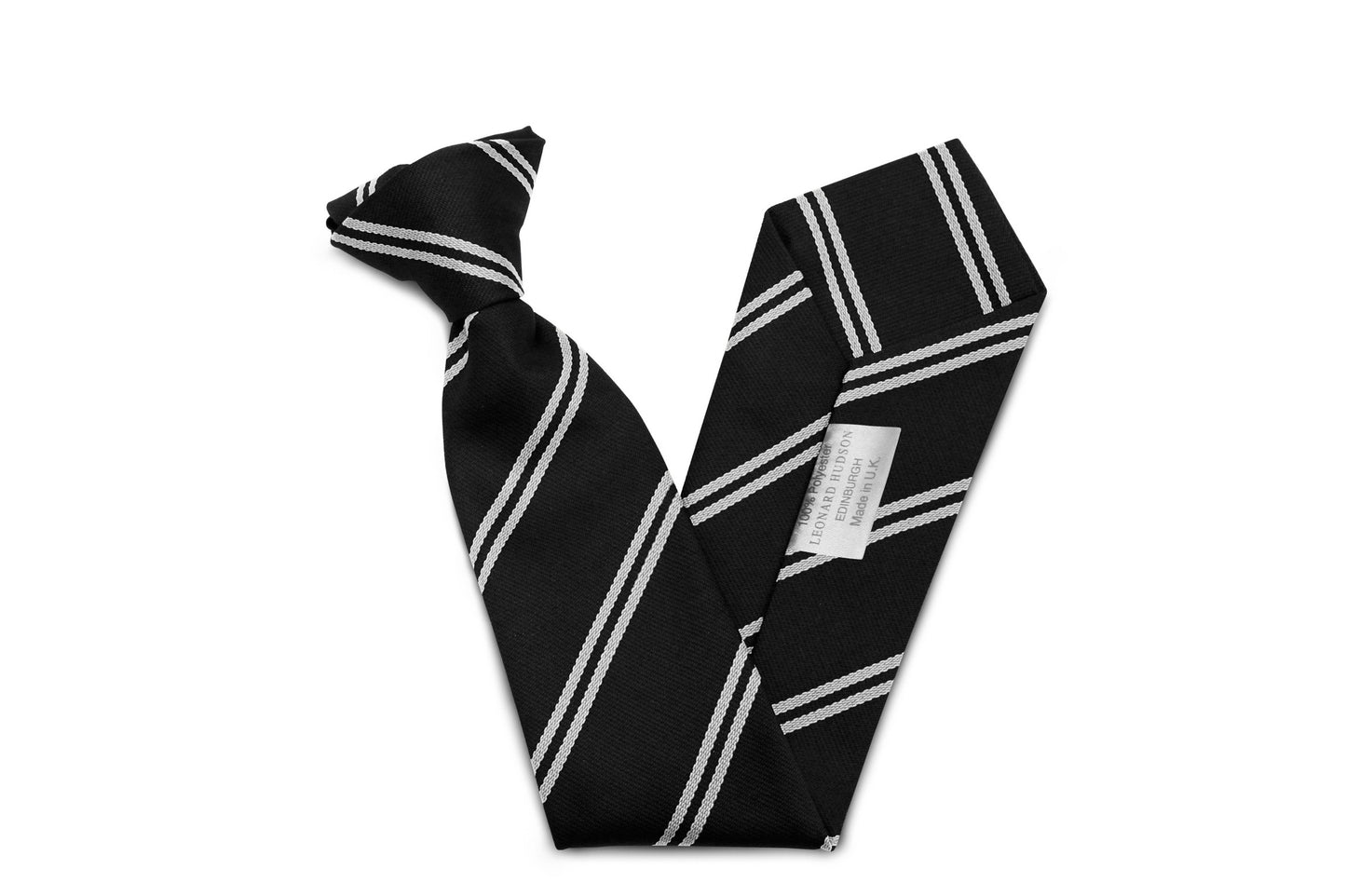 Stock Design Ties Black with Double White Stripe (5403-9201) - Lynendo Trade Store