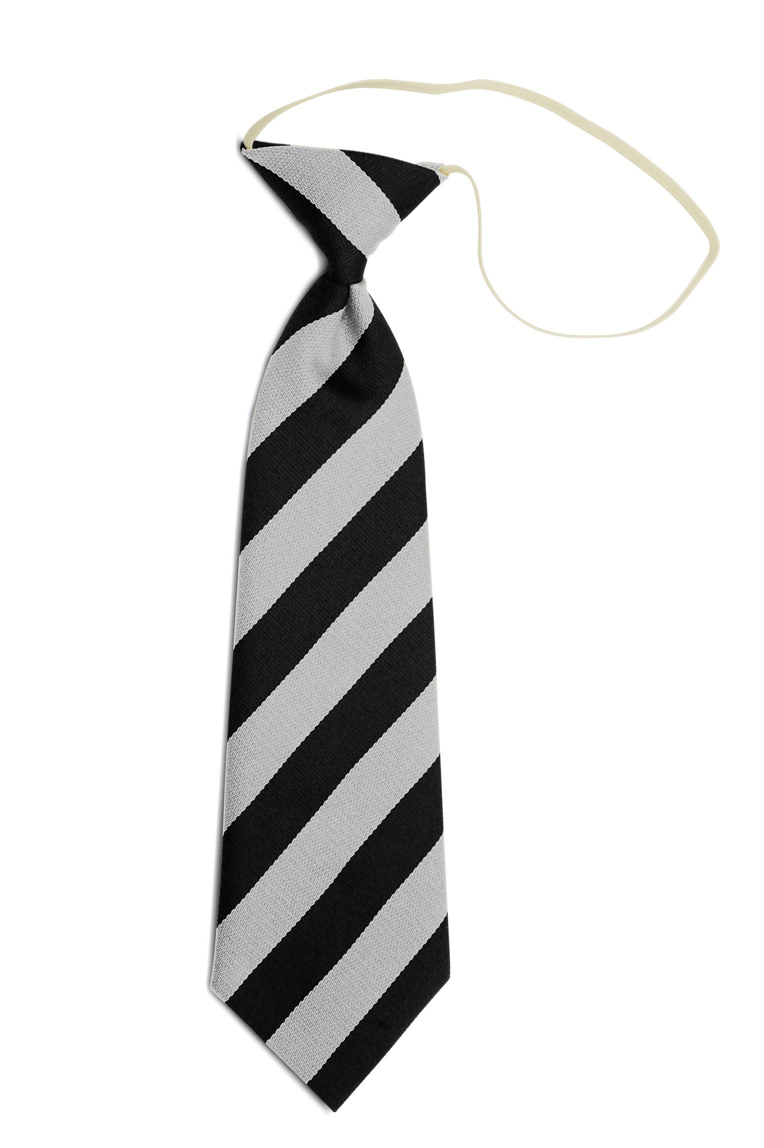 Stock Design Ties in Black and White Equal Stripe (5404-9501) - Lynendo Trade Store