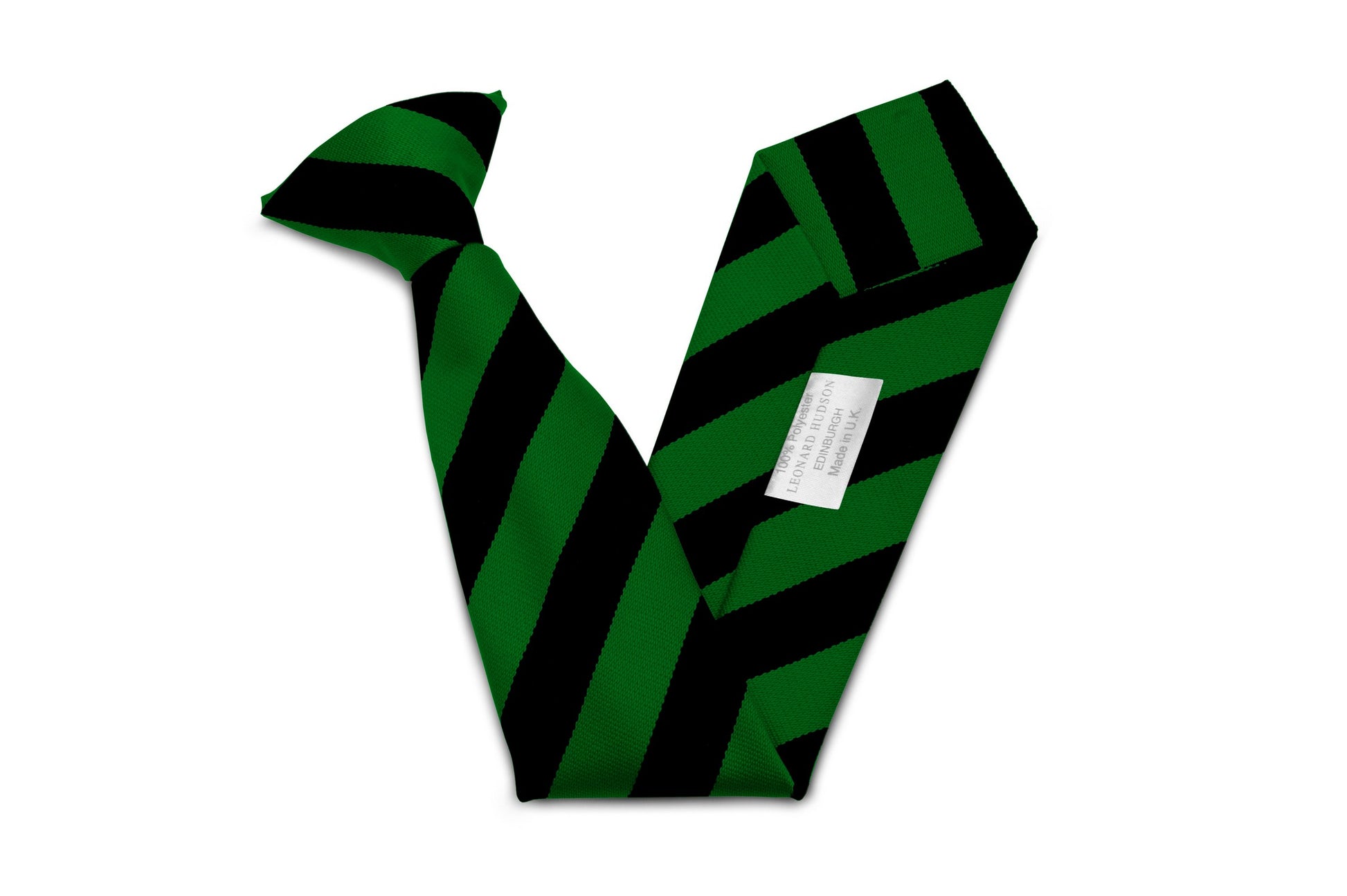 Stock Design Ties in Black and Emerald Equal Stripe (5404-9502) - Lynendo Trade Store