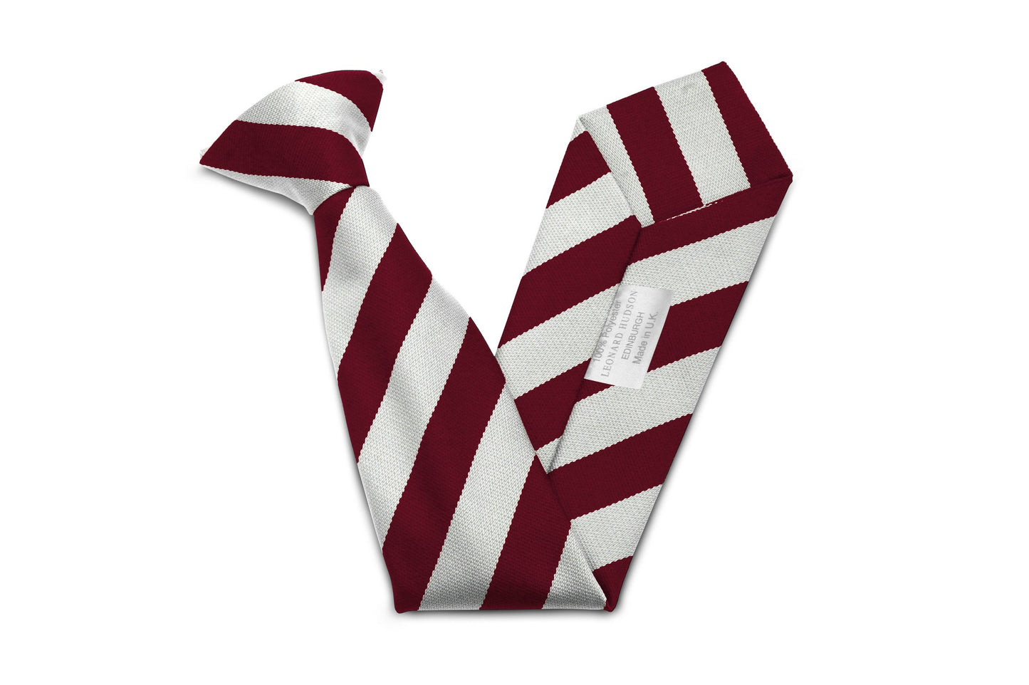 Stock Design Ties in Maroon and White Equal Stripe (5404-9507) - Lynendo Trade Store