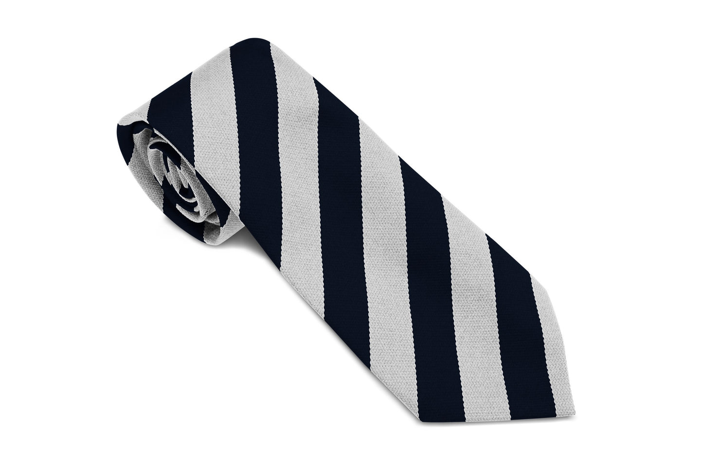 Stock Design Ties in Navy and White Equal Stripe (5404-9515) - Lynendo Trade Store