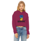 Ukraine Fist Ladies Cropped Raw Edge Hoodie - Lynendo Trade Store