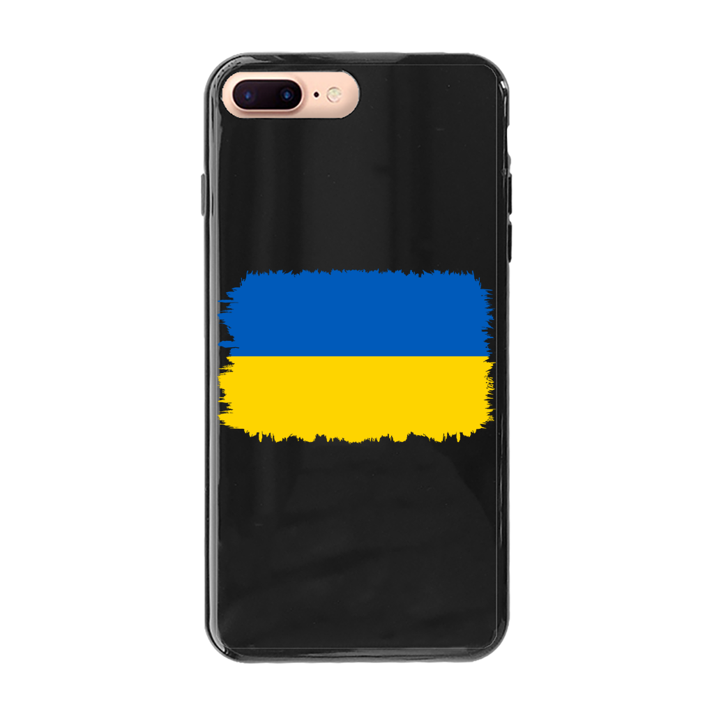 UKRAINE FLAG Back Printed Black Soft Phone Case - Lynendo Trade Store