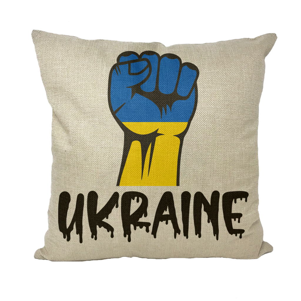 Ukraine Fist Throw Pillow with Insert - Lynendo Trade Store