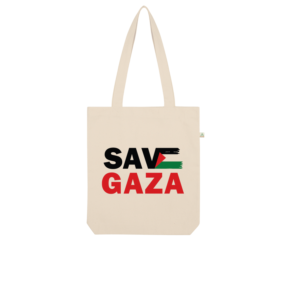 Save Gaza Organic Tote Bag - Lynendo Trade Store