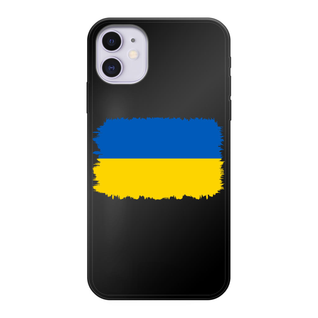 UKRAINE FLAG Back Printed Black Soft Phone Case - Lynendo Trade Store