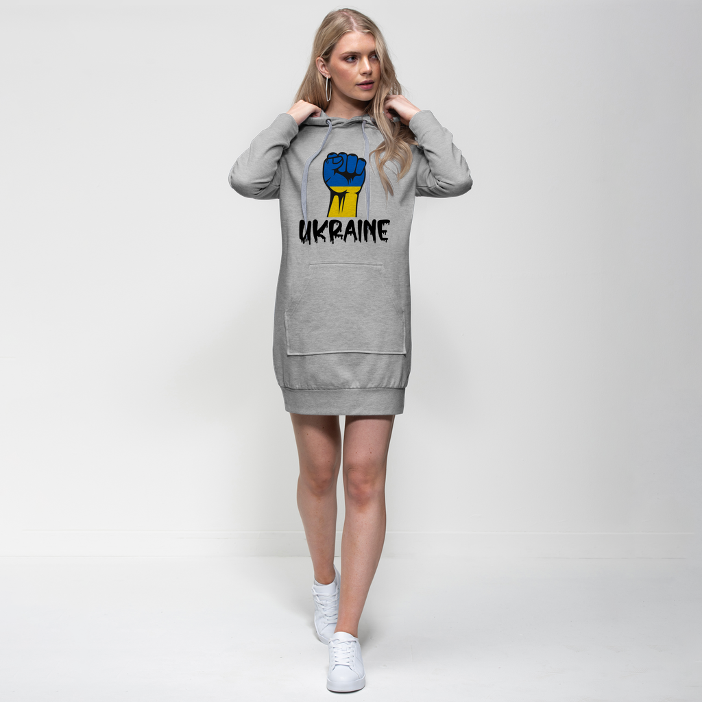 Ukraine Fist Premium Adult Hoodie Dress - Lynendo Trade Store