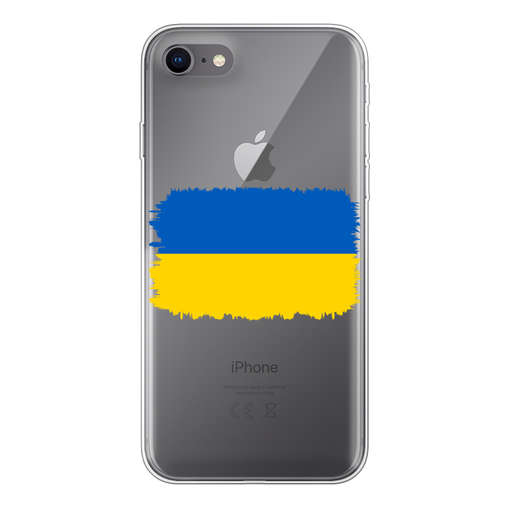 UKRAINE FLAG Back Printed Transparent Soft Phone Case - Lynendo Trade Store