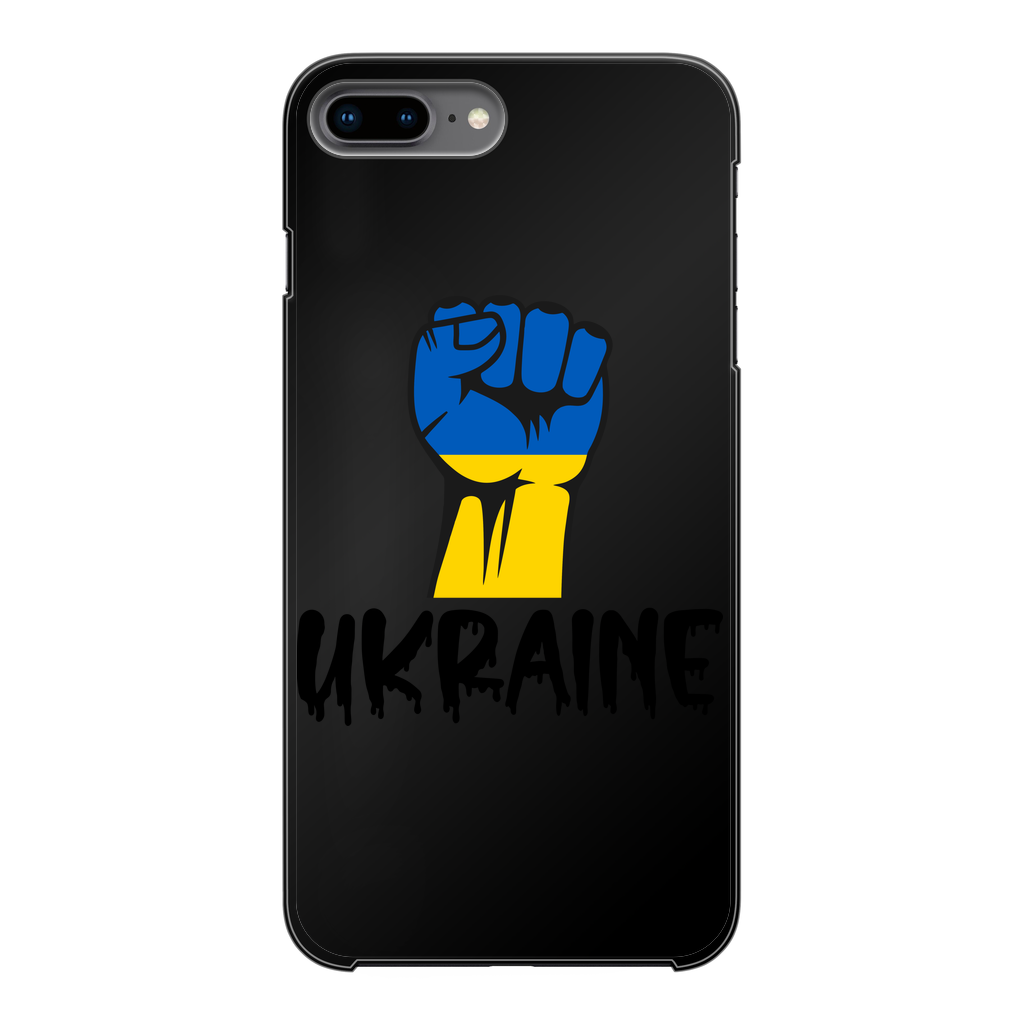 Ukraine Fist Back Printed Black Hard Phone Case - Lynendo Trade Store
