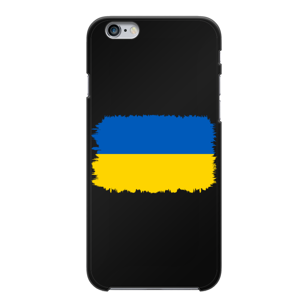 UKRAINE FLAG Back Printed Black Hard Phone Case - Lynendo Trade Store