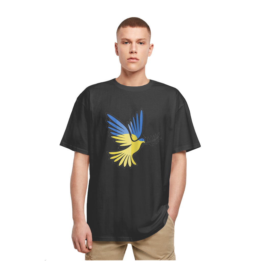 Ukraine Peace Bird Heavy Oversized T-Shirt - Lynendo Trade Store