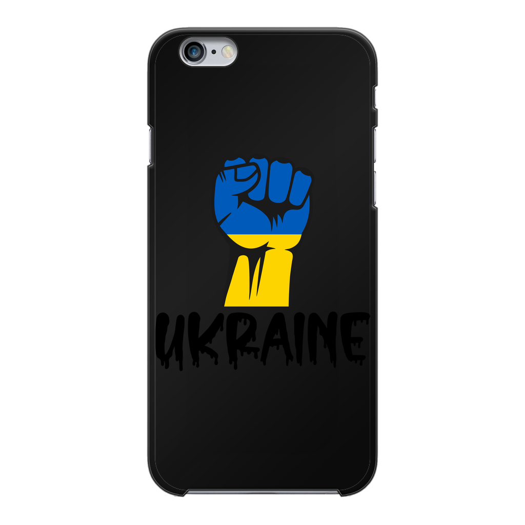 Ukraine Fist Back Printed Black Hard Phone Case - Lynendo Trade Store