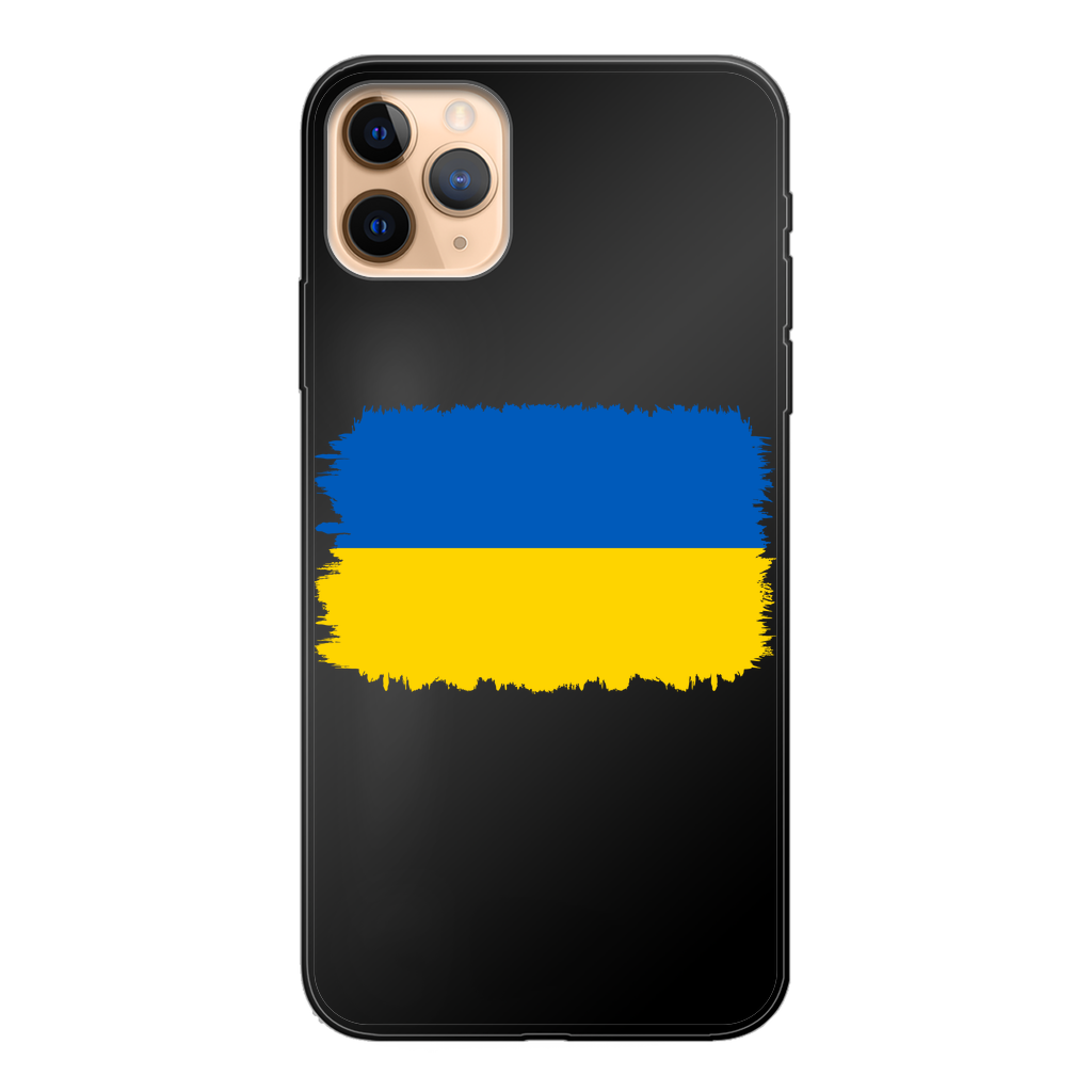 UKRAINE FLAG Back Printed Black Soft Phone Case - Lynendo Trade Store