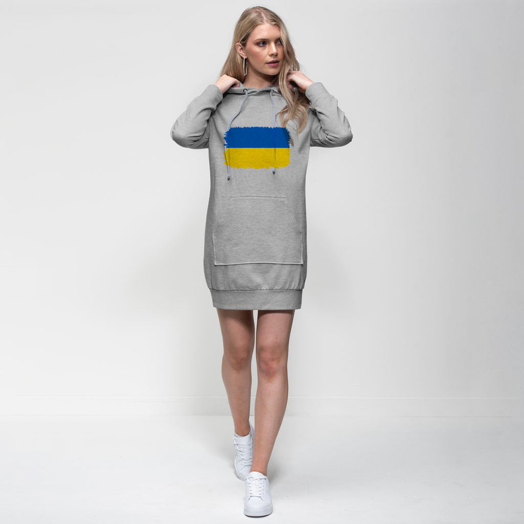 UKRAINE FLAG Premium Adult Hoodie Dress - Lynendo Trade Store