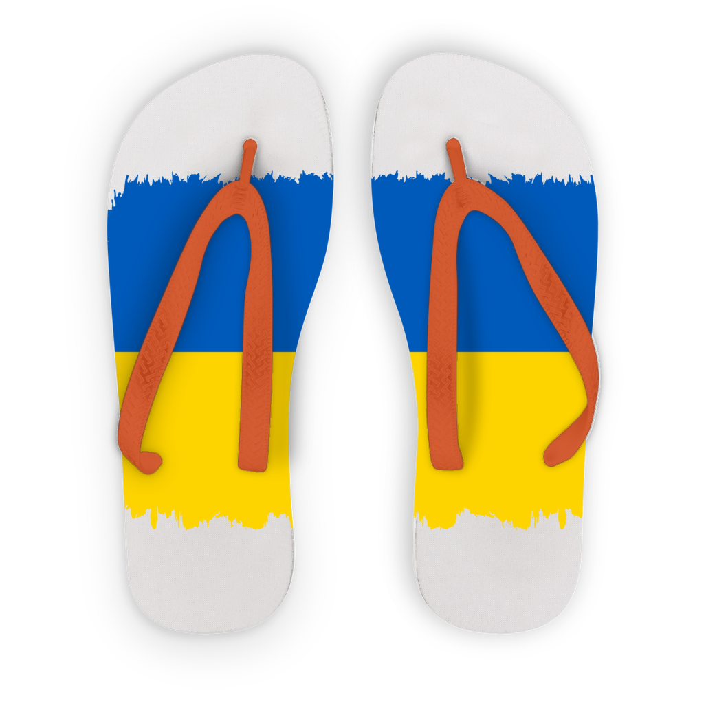 UKRAINE FLAG Adult Flip Flops - Lynendo Trade Store