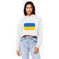 UKRAINE FLAG Cropped Raw Edge Boyfriend Hoodie - Lynendo Trade Store