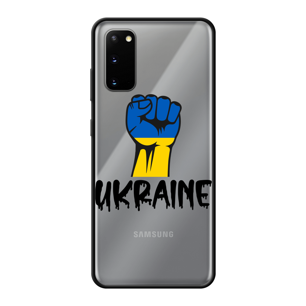 Ukraine Fist Back Printed Black Soft Phone Case - Lynendo Trade Store