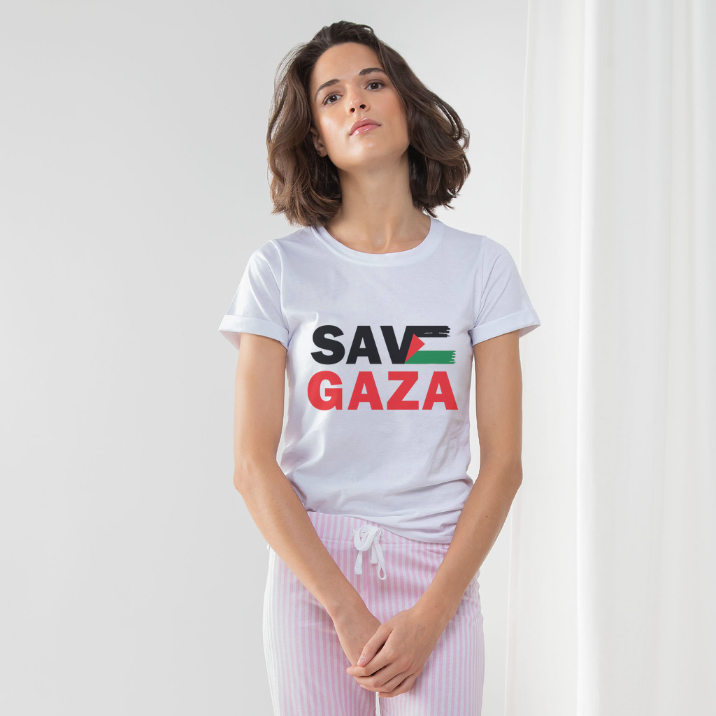 Save Gaza Women's Long Pant Pyjama Set - Lynendo Trade Store