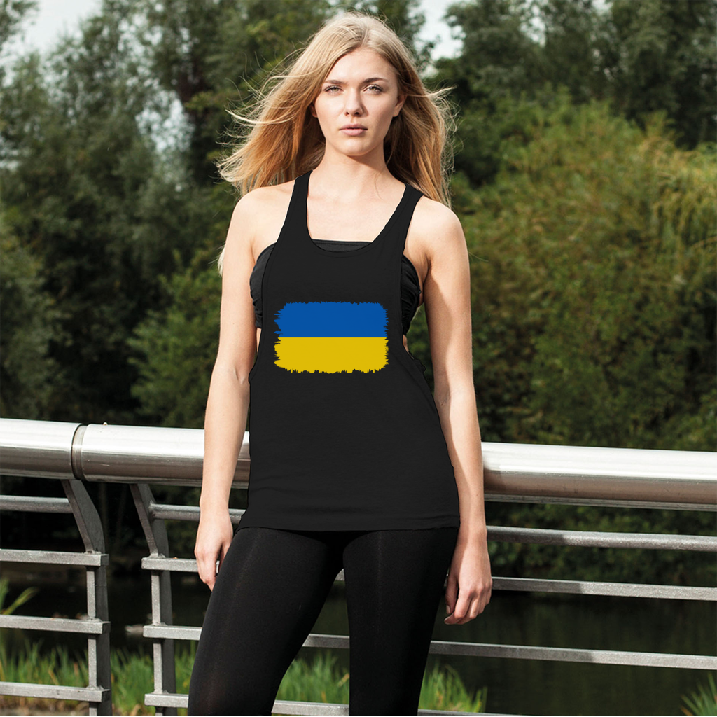 UKRAINE FLAG Women's Loose Racerback Tank Top - Lynendo Trade Store
