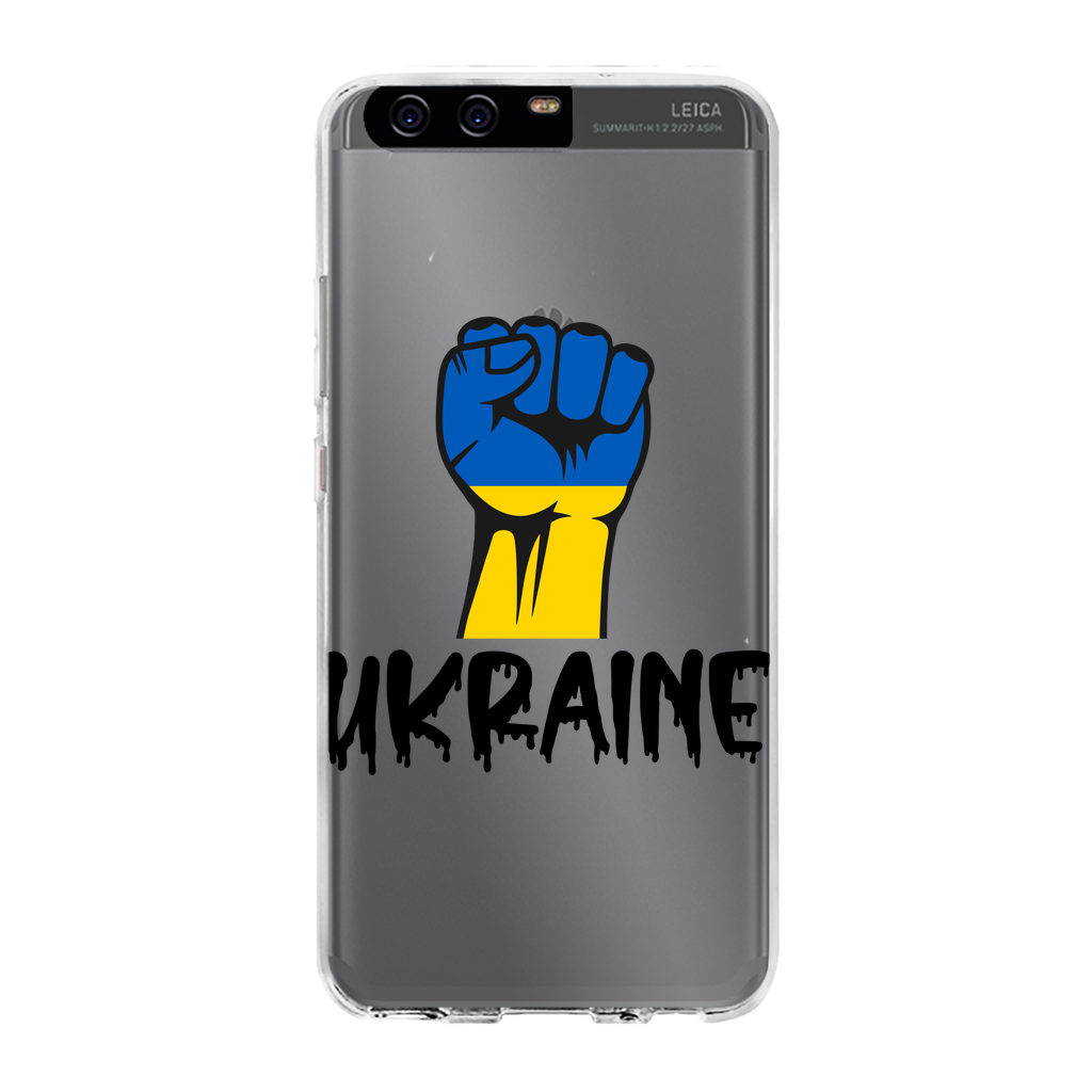 Ukraine Fist Back Printed Transparent Hard Phone Case - Lynendo Trade Store