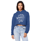 THE MOST WONDERFUL TIME Cropped Raw Edge Boyfriend Hoodie - Lynendo Trade Store