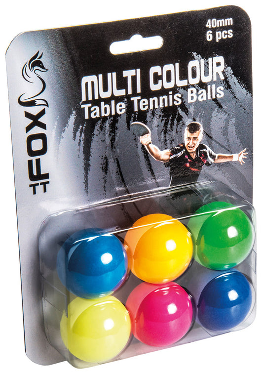 Fox TT Coloured Table Tennis Balls (Pack of 6) - Lynendo Trade Store