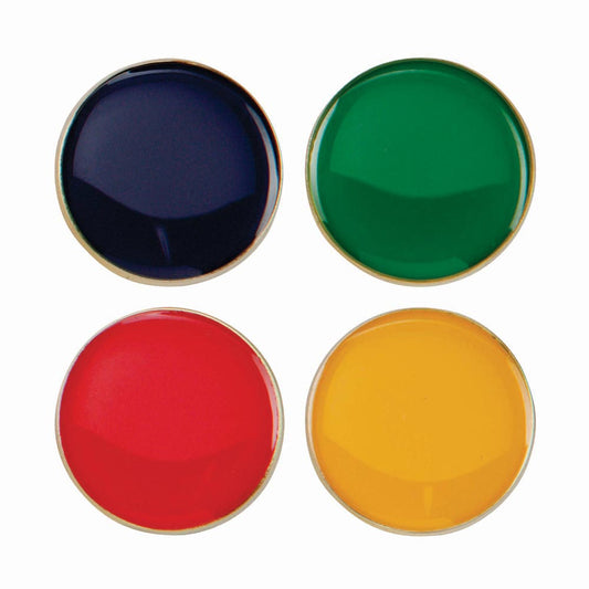 Scholar Pin Badge Round - 4 Bright Colours Circular Badge - Lynendo Trade Store