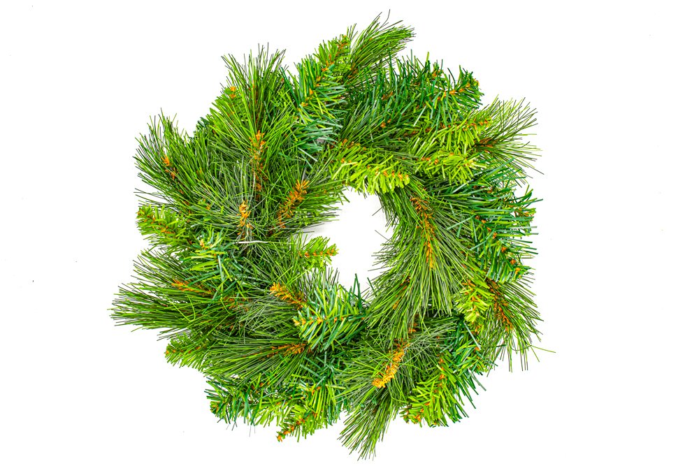 Wreath with 50 green branches (30cm diameter)-Christmas Wreath - Lynendo Trade Store