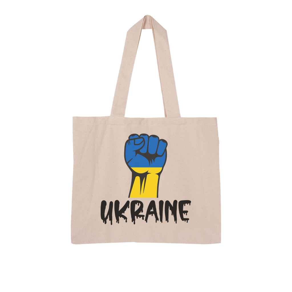 Ukraine Fist Large Organic Tote Bag - Lynendo Trade Store