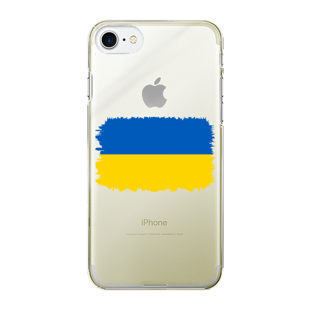 UKRAINE FLAG Back Printed Transparent Hard Phone Case - Lynendo Trade Store