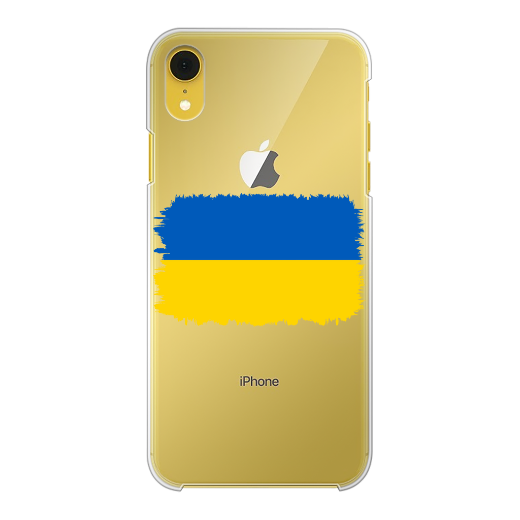 UKRAINE FLAG Back Printed Transparent Hard Phone Case - Lynendo Trade Store