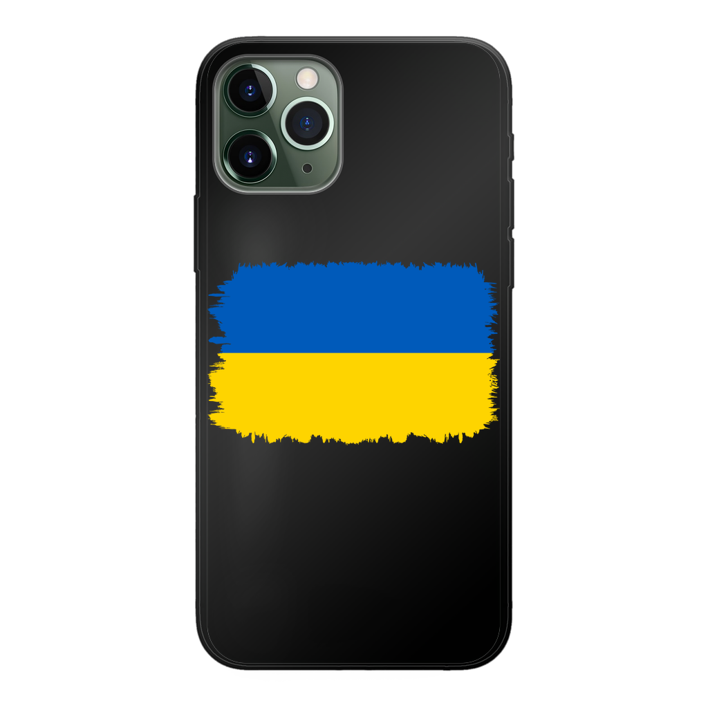 UKRAINE FLAG Back Printed Black Soft Phone Case - Lynendo Trade Store