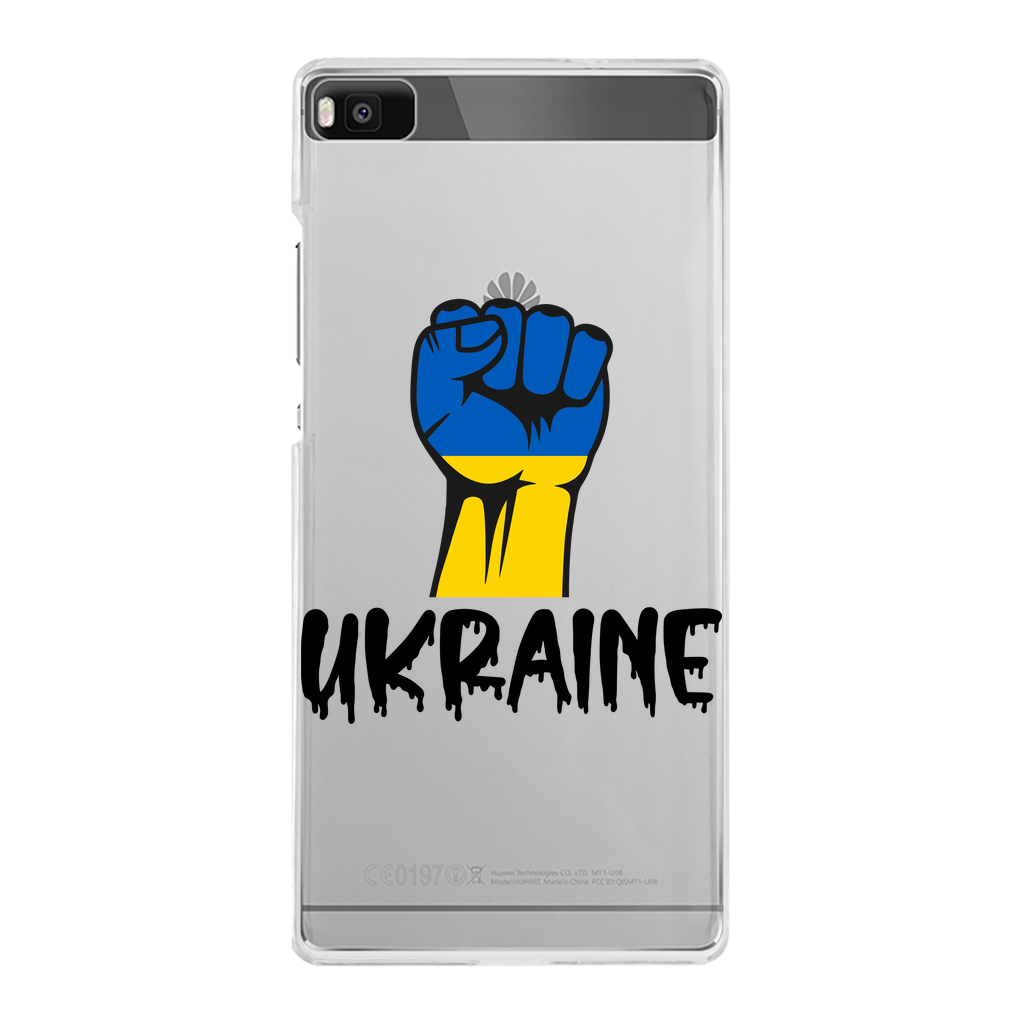 Ukraine Fist Back Printed Transparent Hard Phone Case - Lynendo Trade Store