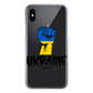 Ukraine Fist Back Printed Transparent Hard Phone Case - Lynendo Trade Store
