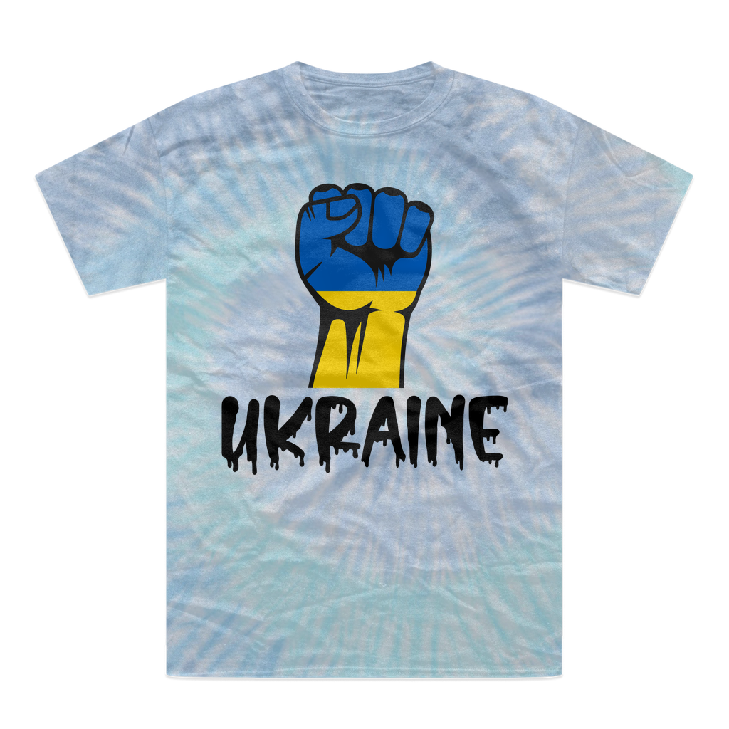 Ukraine Fist Tie-Dye T-Shirt - Lynendo Trade Store