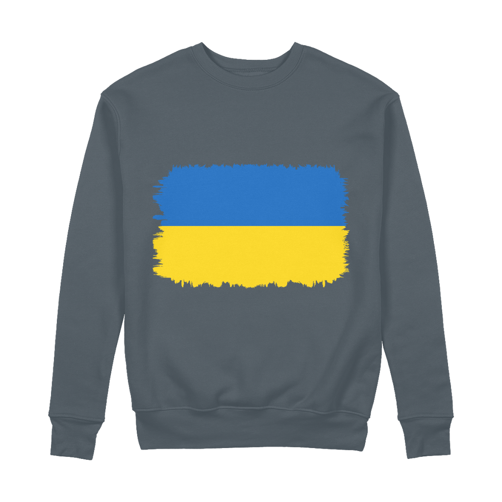 UKRAINE FLAG 100% Organic Cotton Sweatshirt - Lynendo Trade Store