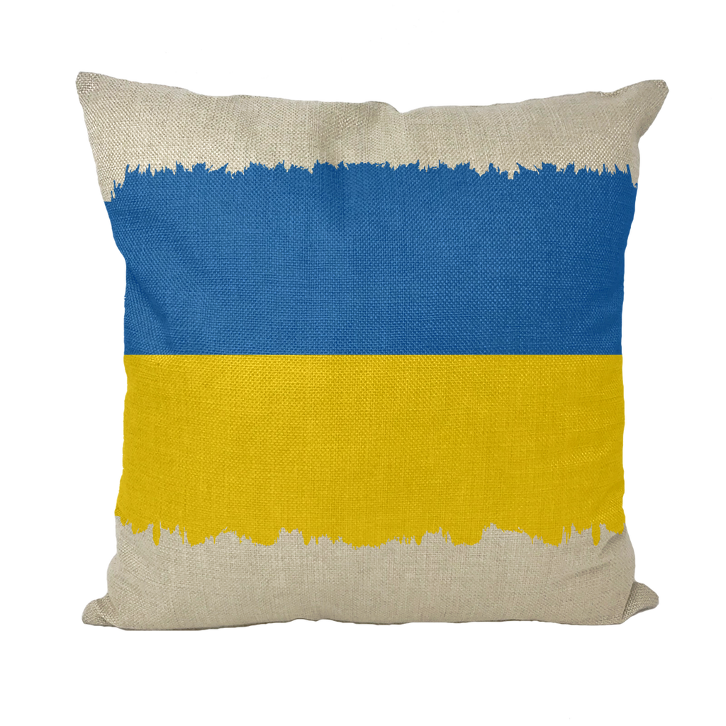 UKRAINE FLAG Throw Pillow with Insert - Lynendo Trade Store