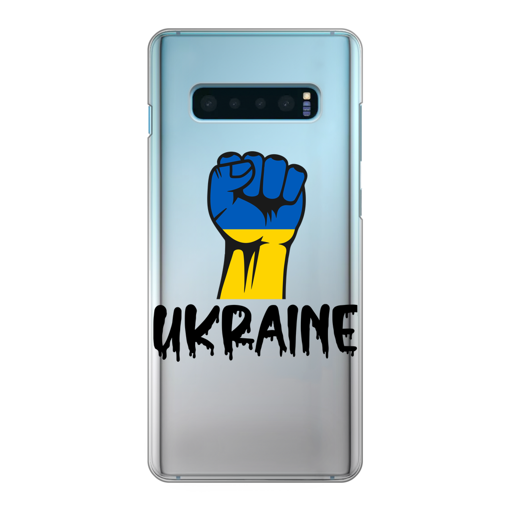 Ukraine Fist Back Printed Transparent Hard Phone Case - Lynendo Trade Store