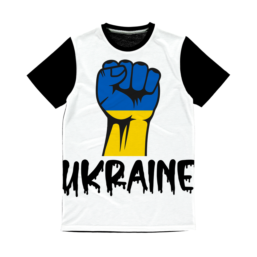 Ukraine Fist Classic Sublimation Panel T-Shirt - Lynendo Trade Store