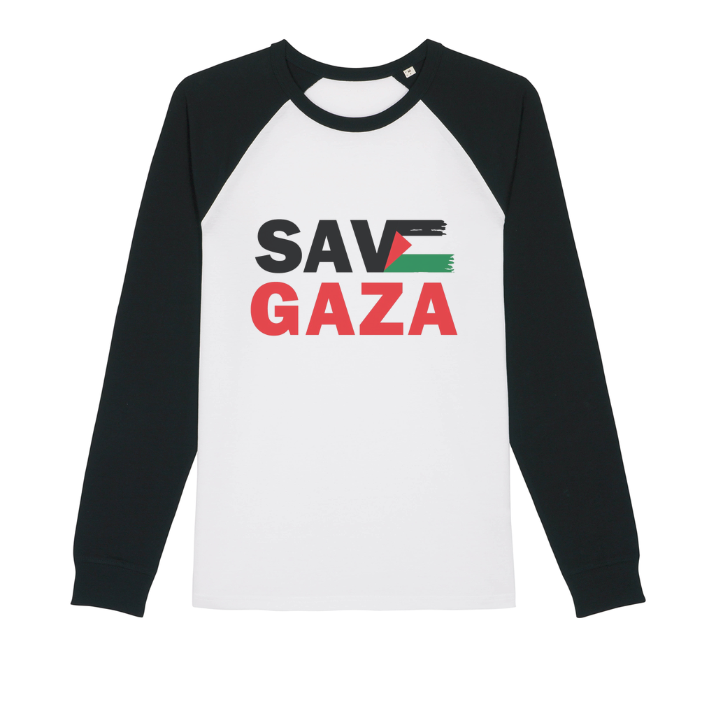Save Gaza Premium Raglan Long Sleeve Shirt - Lynendo Trade Store