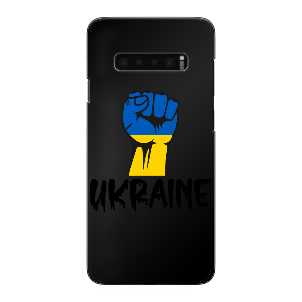 Ukraine Fist Back Printed Black Hard Phone Case - Lynendo Trade Store